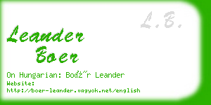 leander boer business card